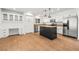Modern kitchen featuring stainless steel appliances, granite countertops, and ample storage at 9520 Rancho Palmas Dr, Las Vegas, NV 89117