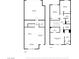Detailed floor plan showcasing the layout of the first and second floors at 9605 Oliver Hills Ave, Las Vegas, NV 89143