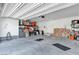 Spacious garage with high ceilings and ample storage space at 9605 Oliver Hills Ave, Las Vegas, NV 89143
