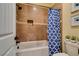 Well-maintained bathroom with a tiled shower, soaking tub, and classic fixtures at 9749 Glistening Brook Ct, Las Vegas, NV 89149