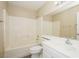 Bathroom features a tub, shower, vanity, and toilet at 1117 Coral Crystal Ct, North Las Vegas, NV 89032