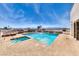 Stunning rooftop pool and spa with lounge seating and panoramic city views at 150 Las Vegas Blvd # 2016, North Las Vegas, NV 89101