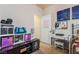 Well-decorated bedroom featuring colorful accents and ample storage at 184 Cullerton St, Las Vegas, NV 89148