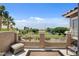 Charming balcony with views of the community park at 2117 Mountain Rail Dr, North Las Vegas, NV 89084