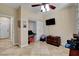 Home office space with a comfortable layout and ample lighting at 2117 Mountain Rail Dr, North Las Vegas, NV 89084
