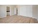 Bedroom with closet and entryway to bathroom at 2130 Revere St, North Las Vegas, NV 89030