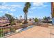 View of homes and palm trees from the roof at 4356 Sabadell St, Las Vegas, NV 89121
