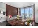 Modern living room with contemporary furnishings and a view of the Las Vegas skyline at 4381 W Flamingo Rd # 18320, Las Vegas, NV 89103