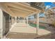 Covered patio overlooking the pool and backyard at 4669 Winfield Dr, Las Vegas, NV 89147