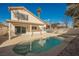 Sparkling pool with patio offers a private outdoor oasis, perfect for relaxation and entertaining at 4669 Winfield Dr, Las Vegas, NV 89147