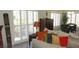 Bright living room with modern decor, white sofa, and ample natural light at 4821 Black Bear Rd # 104, Las Vegas, NV 89149