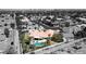 Aerial view of a property featuring a pool, landscaping, and a covered patio at 7540 Crystal Cave Dr, Las Vegas, NV 89117