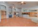 Bright living room with wood floors, fireplace, built-in shelves and an open floor plan at 7540 Crystal Cave Dr, Las Vegas, NV 89117