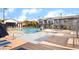 Enjoy the community pool with lounge chairs and umbrellas for relaxing by the water at 965 Nevada State Dr # 15104, Henderson, NV 89002