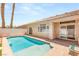 Inviting pool area with a clear blue swimming pool and adjacent patio space at 9688 Meeks Bay Ave, Las Vegas, NV 89148