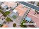 Aerial view of a beautiful home, showing the well-maintained yard, and neighborhood surroundings at 10801 Clarion Ln, Las Vegas, NV 89134