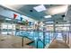 Bright indoor pool area featuring lap lanes, ample natural light, and a spacious deck area for recreation at 1904 Bellview St, Las Vegas, NV 89134