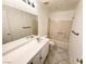 Bright bathroom featuring a large mirror, vanity with sink, and a shower-tub combination at 2064 Mesquite Ln # 102, Laughlin, NV 89029