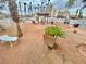 Community outdoor space featuring seating areas, lush landscaping, and plenty of room to relax at 2064 Mesquite Ln # 102, Laughlin, NV 89029
