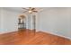 Bright bedroom with an arched entryway to the attached bathroom at 2200 S Fort Apache Rd # 2015, Las Vegas, NV 89117