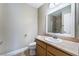 Bathroom featuring a single sink vanity and walk-in shower at 2700 N Rainbow Blvd # 1080, Las Vegas, NV 89108