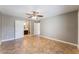 Spacious bedroom with ceiling fan and tile flooring at 2700 N Rainbow Blvd # 1080, Las Vegas, NV 89108
