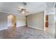 Open living room with tile flooring and neutral paint at 2700 N Rainbow Blvd # 1080, Las Vegas, NV 89108