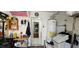 Garage interior with an American flag and water heater at 3131 Binaggio Ct, Las Vegas, NV 89141