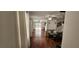Hardwood floors throughout the downstairs connect the living spaces at 3131 Binaggio Ct, Las Vegas, NV 89141