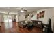 Open-concept living room features hardwood floors at 3131 Binaggio Ct, Las Vegas, NV 89141