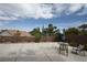 Backyard with large patio and table and chairs at 3440 Crystal Tower St, Las Vegas, NV 89129