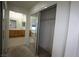Large closet with mirrored sliding doors located near a bathroom, offering storage and convenience at 3440 Crystal Tower St, Las Vegas, NV 89129