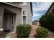 Home's exterior shows the front door and a well maintained garden at 3440 Crystal Tower St, Las Vegas, NV 89129