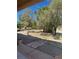 Landscaped backyard with mature trees at 3551 Sagebrush Ave, Pahrump, NV 89048