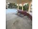 Seating area with bench located on the covered patio at 3692 Garden South Dr # 0, Las Vegas, NV 89121