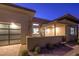 Close up shot of the home's entrance and front facade with clean, modern lines at 461 Highview Ridge Ave, Las Vegas, NV 89138