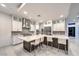 Gourmet kitchen with quartz countertops, stainless steel appliances, and a large island at 461 Highview Ridge Ave, Las Vegas, NV 89138