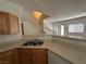 Kitchen counter with a view of the stairs and the living room at 4830 Double Down Dr # 102, Las Vegas, NV 89122
