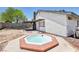 Backyard with in-ground spa and patio area at 7139 Mountain Moss Dr, Las Vegas, NV 89147