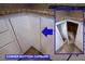 Kitchen showing the corner bottom cupboard with white wooden cabinetry at 7365 Mission Hills Dr, Las Vegas, NV 89113