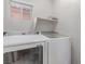 Convenient laundry room equipped with front-loading washer and dryer and overhead shelving at 7912 Horn Beam Ct, Las Vegas, NV 89131
