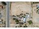Aerial view of a vacant lot showing the dimensions and surrounding landscape at 7960 Quarter Horse Ave, Pahrump, NV 89061