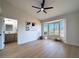 Bright main bedroom features large windows and a ceiling fan at 9369 Villa Ridge Dr, Las Vegas, NV 89134