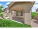 Cozy covered patio with a stucco pillar design, offering a relaxing outdoor space at 11237 Newbury Hills Ave, Las Vegas, NV 89138
