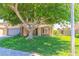 Green front yard with a mature shade tree and well-kept lawn at 1440 Rawhide Rd, Boulder City, NV 89005