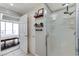 Modern bathroom with glass shower and easy access to the bedroom at 150 Las Vegas Blvd # 1118, Las Vegas, NV 89101