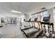 Well-equipped gym with treadmills, elliptical machines, and natural light from large windows at 150 Las Vegas Blvd # 1118, Las Vegas, NV 89101