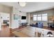 Inviting living room with a large window offering stunning city views at 150 Las Vegas Blvd # 1118, Las Vegas, NV 89101