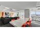 Open lounge area features views, modern seating and stylish decor at 150 Las Vegas Blvd # 1118, Las Vegas, NV 89101