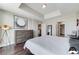 Spacious main bedroom with dark hardwood floors, contemporary decor, and access to ensuite and walk-in closet at 150 Las Vegas Blvd # 1118, Las Vegas, NV 89101
